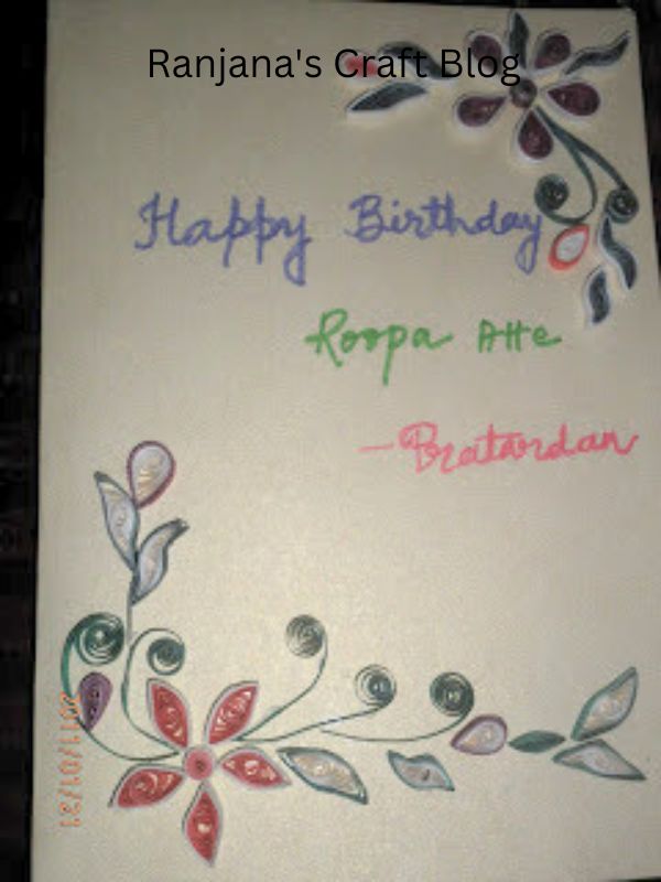 Quilled handmade card