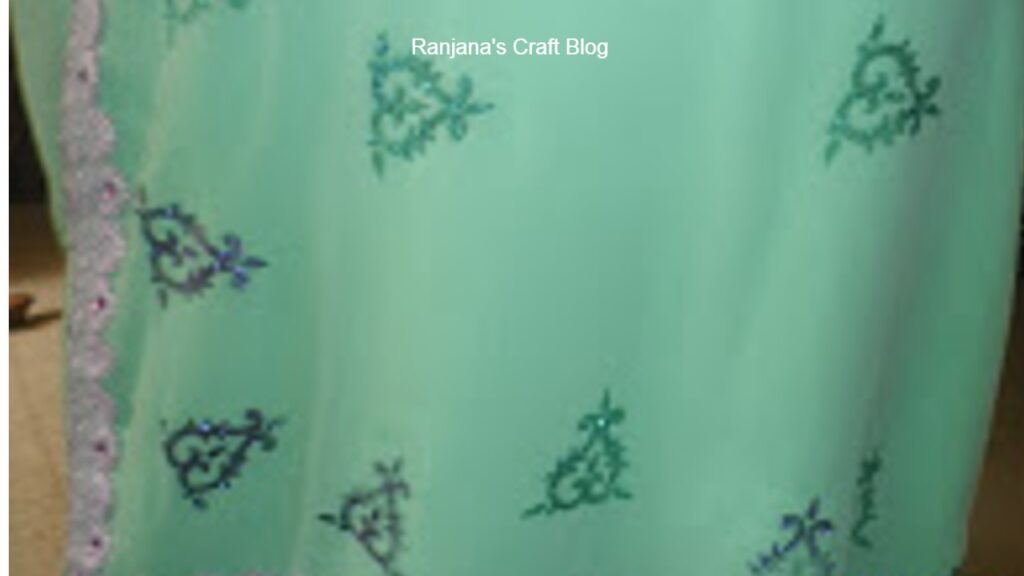 Screen printing on saree
