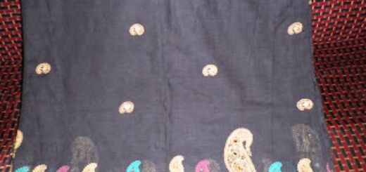 Screen printing on saree