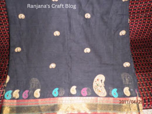 Screen printing on saree
