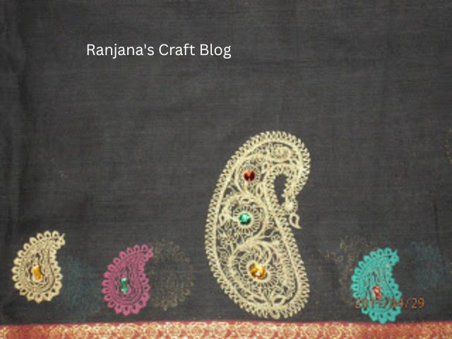 Screen printing on saree