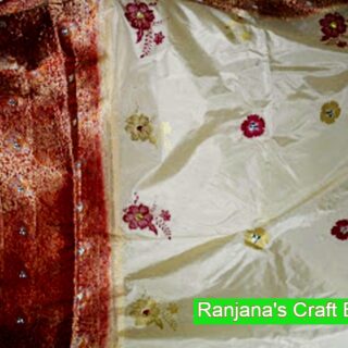 Saree with screen printing