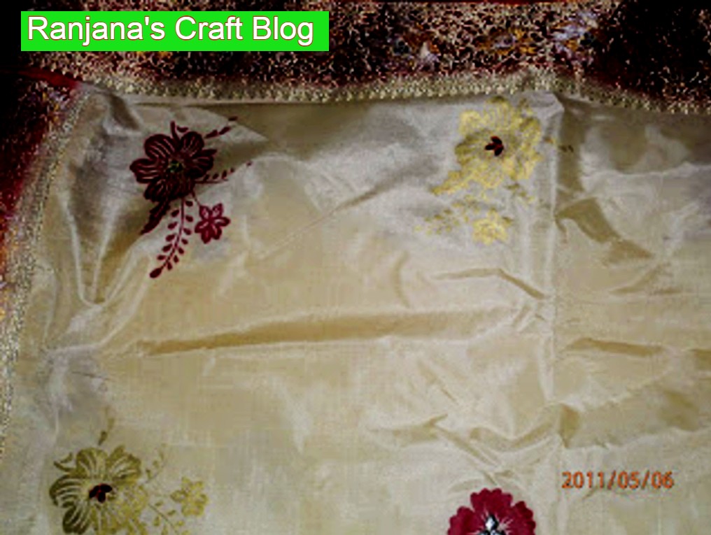 Screen printed saree