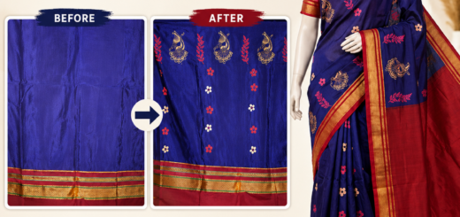 Screen printing on ilakal saree