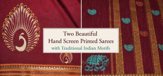 Hand screenprinted sarees