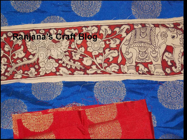 Saree with kalamkari border