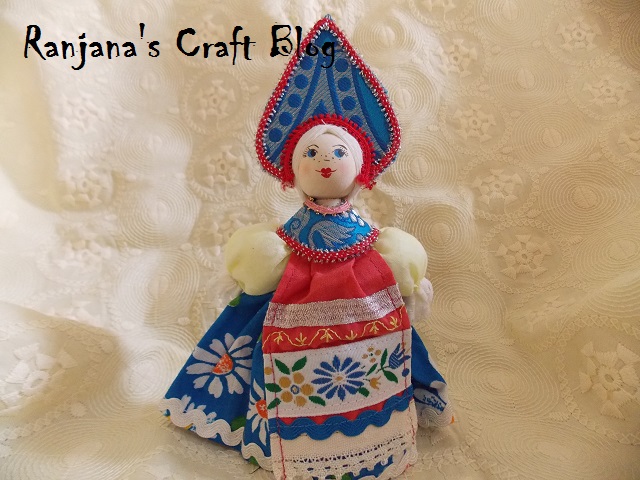 Russian folk costume doll