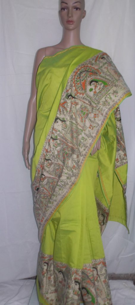 Madhubani design saree