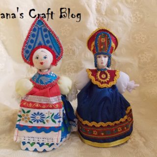 Russian folk costume dolls