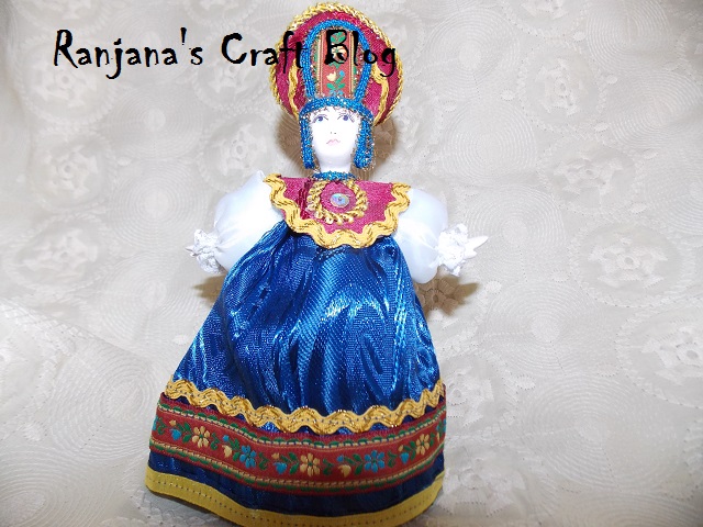 Russian folk costume dolls
