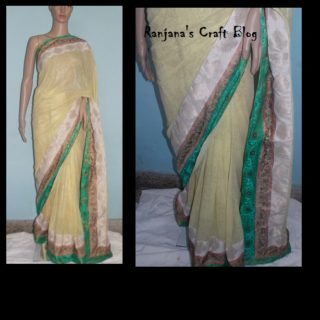 Patchwork saree