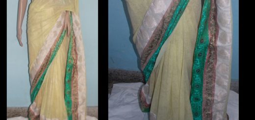 Patchwork saree