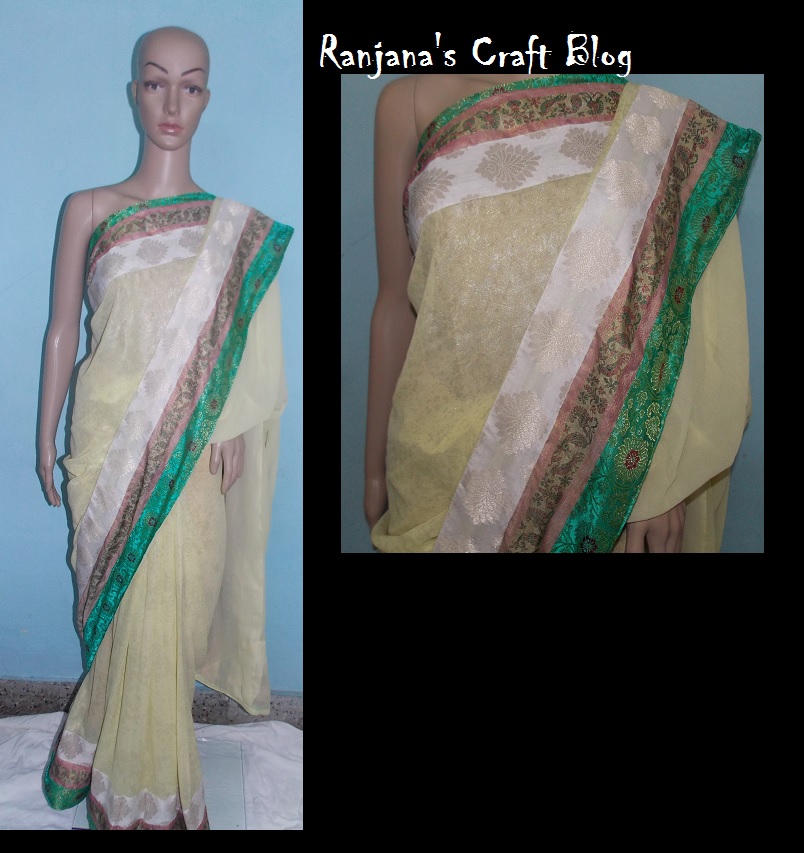 Patchwork saree