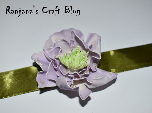 Handmade Rakhee- Foamiran flowers