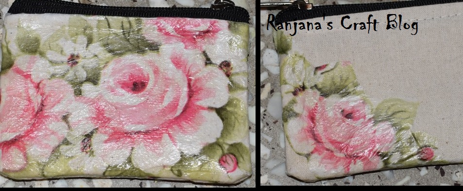 Decoupage on purse