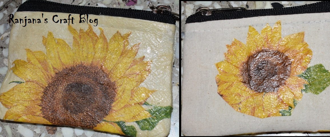 Decoupage on purse