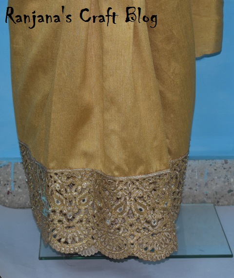 Saree design with lace