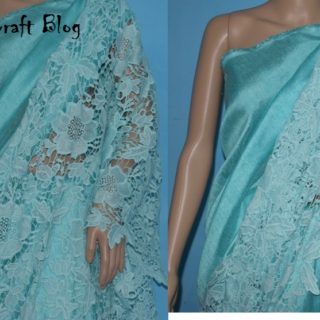 Saree design with lace