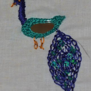 Mirror embroidery design