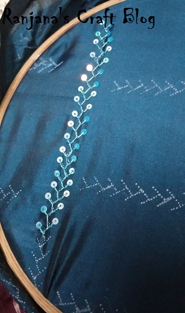 Feather stitch embroidery