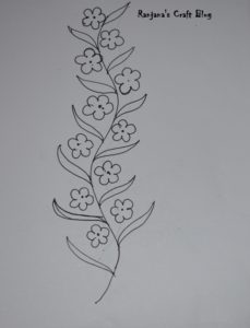 Embroidery design of the week- Simple vine design - Ranjana's Craft Blog