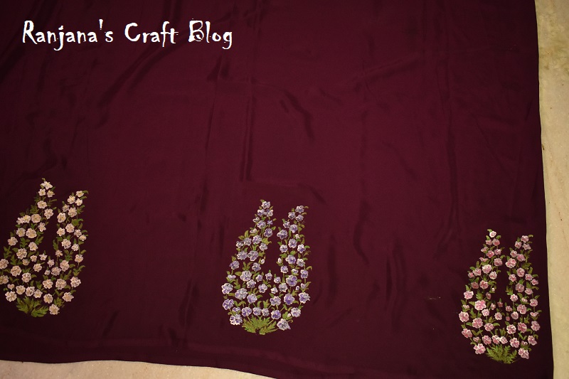 Fabric painting on saree