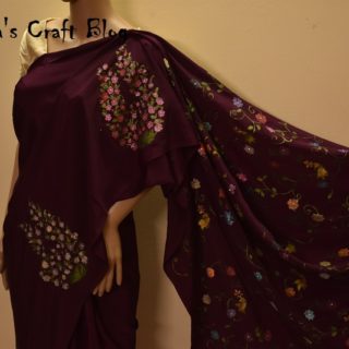 Fabric painting on saree