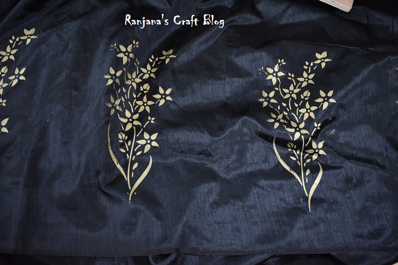 Saree screen printing