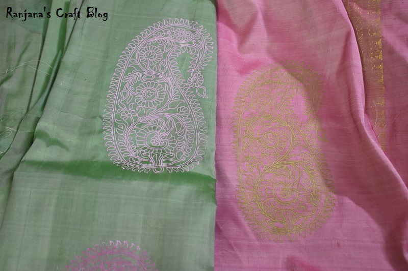 Saree screen printing