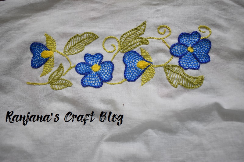 Buttonhole stitch embroidery