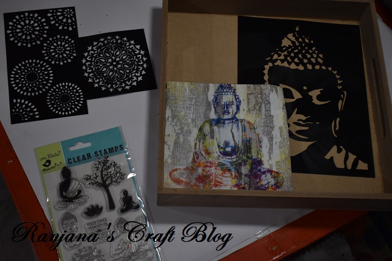 Buddha theme decoupage