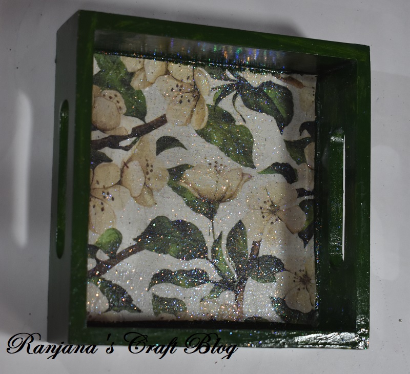 Decoupage on a tray