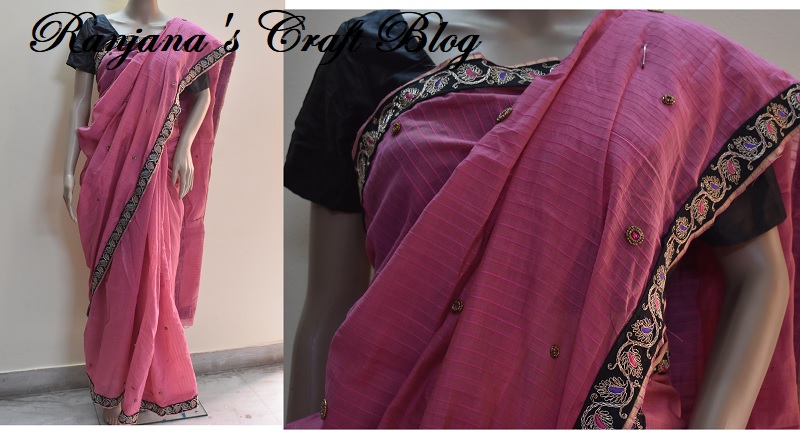 Saree design with old saree border