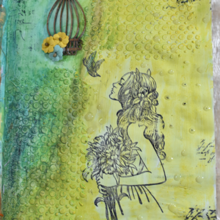 Art journal using mixed media