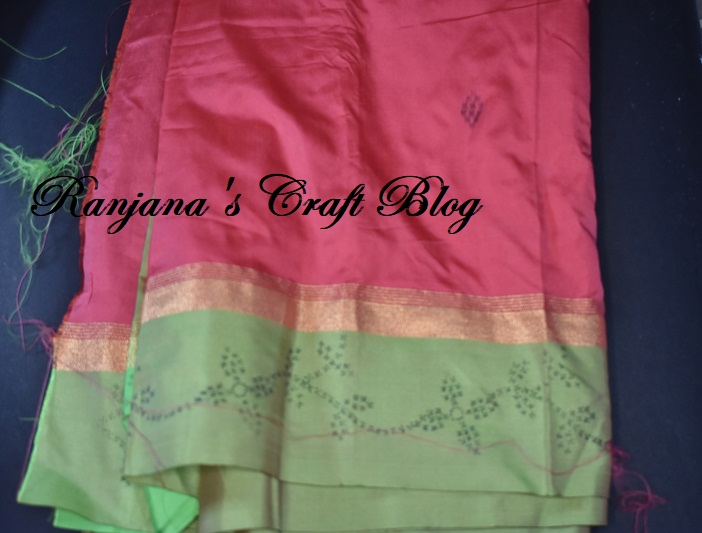 Cross stitch on saree