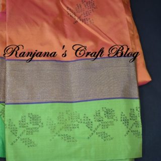 Cross stitch on saree