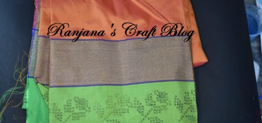 Cross stitch on saree