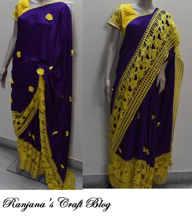 Saree design with border