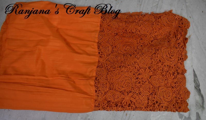 Saree with lace border