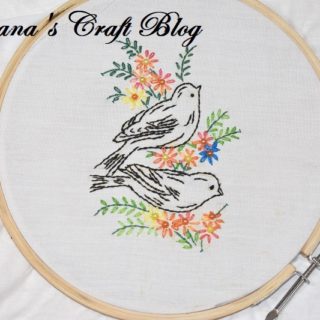 Bird embroidery pattern