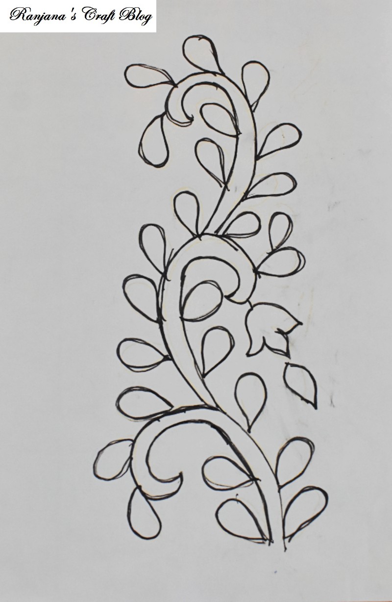 Herringbone stitch embroidery