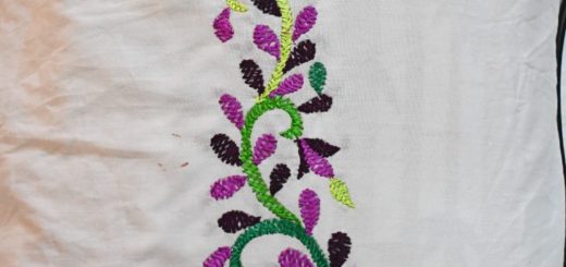 Herringbone embroidery stitch