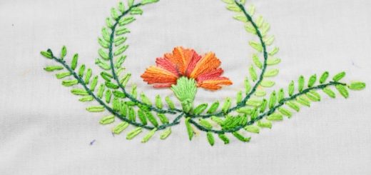 Lazy daisy embroidery design