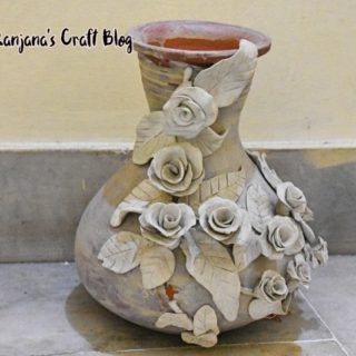 Ceramic work on pots