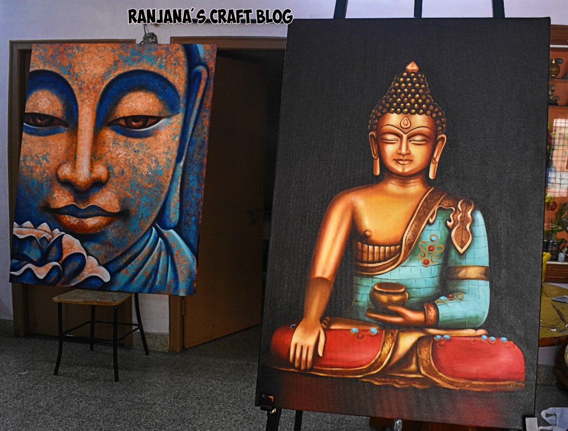 Buddha sttue painting