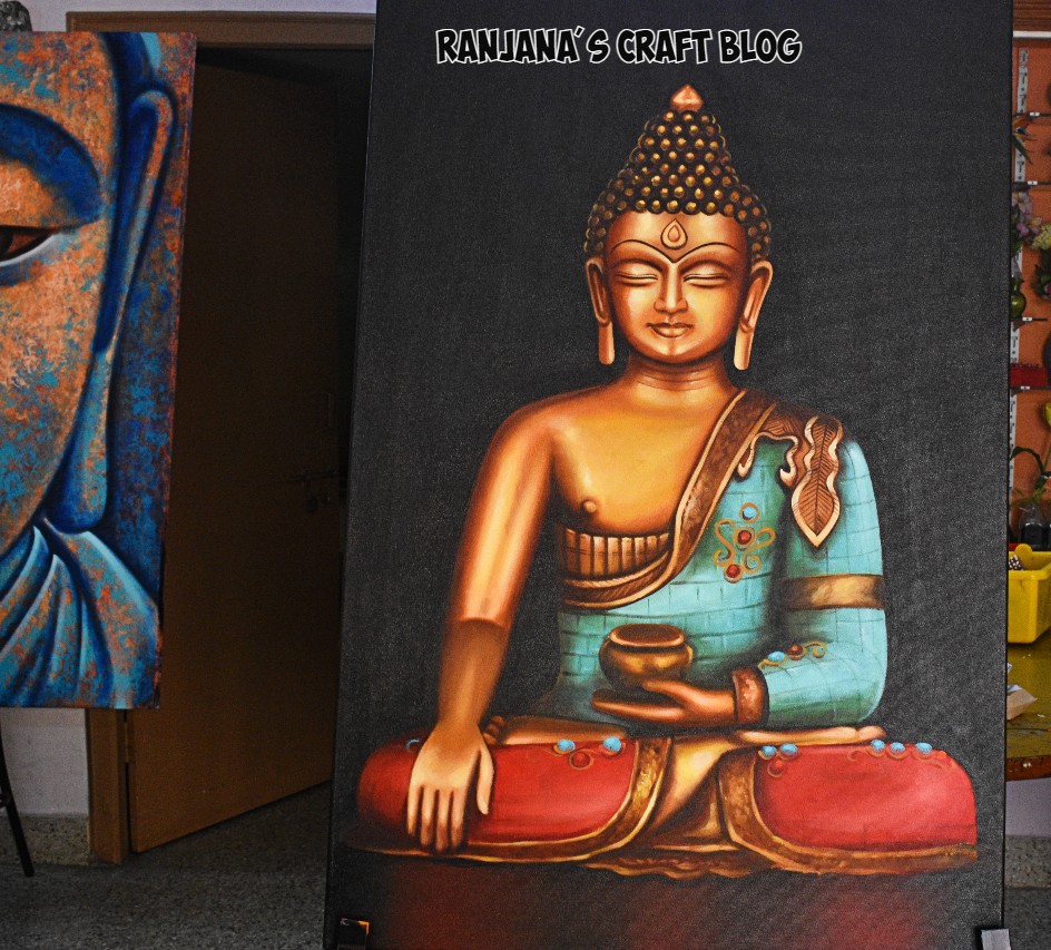 Buddha statue painting