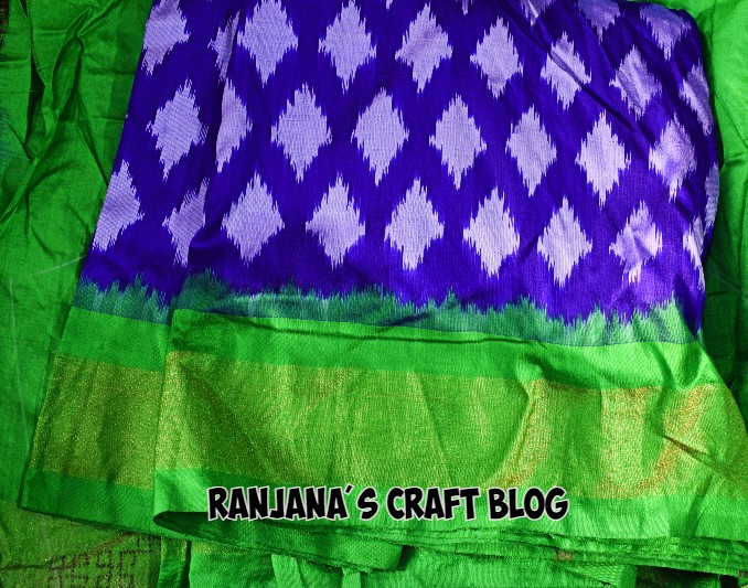 Kutchwork on saree blouse