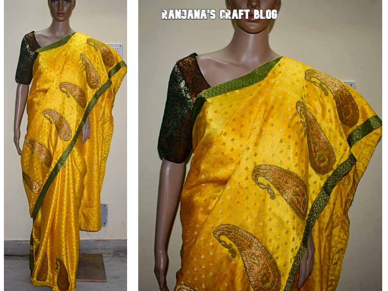 Patchwork on saree