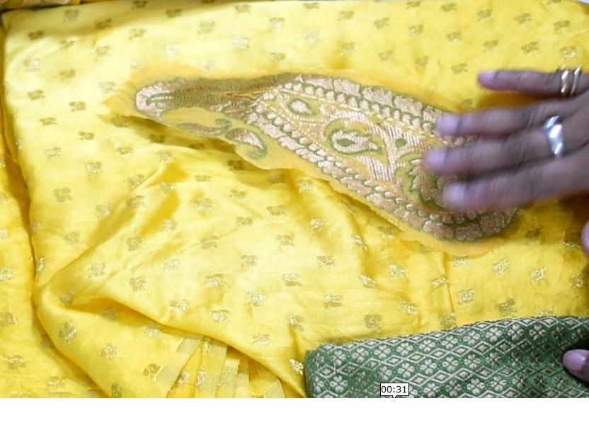 Patchwork on saree