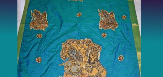 Kalamkari Patchwork saree